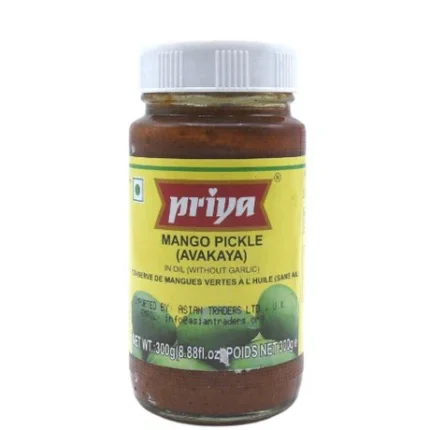 Priya Extra Hot Mango (Avakaya) Pickle Without Garlic – 300g