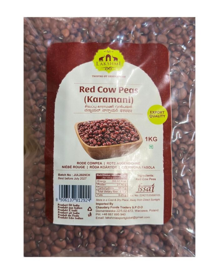 Lakshmi Red Cow Peas 1kg - Image 1